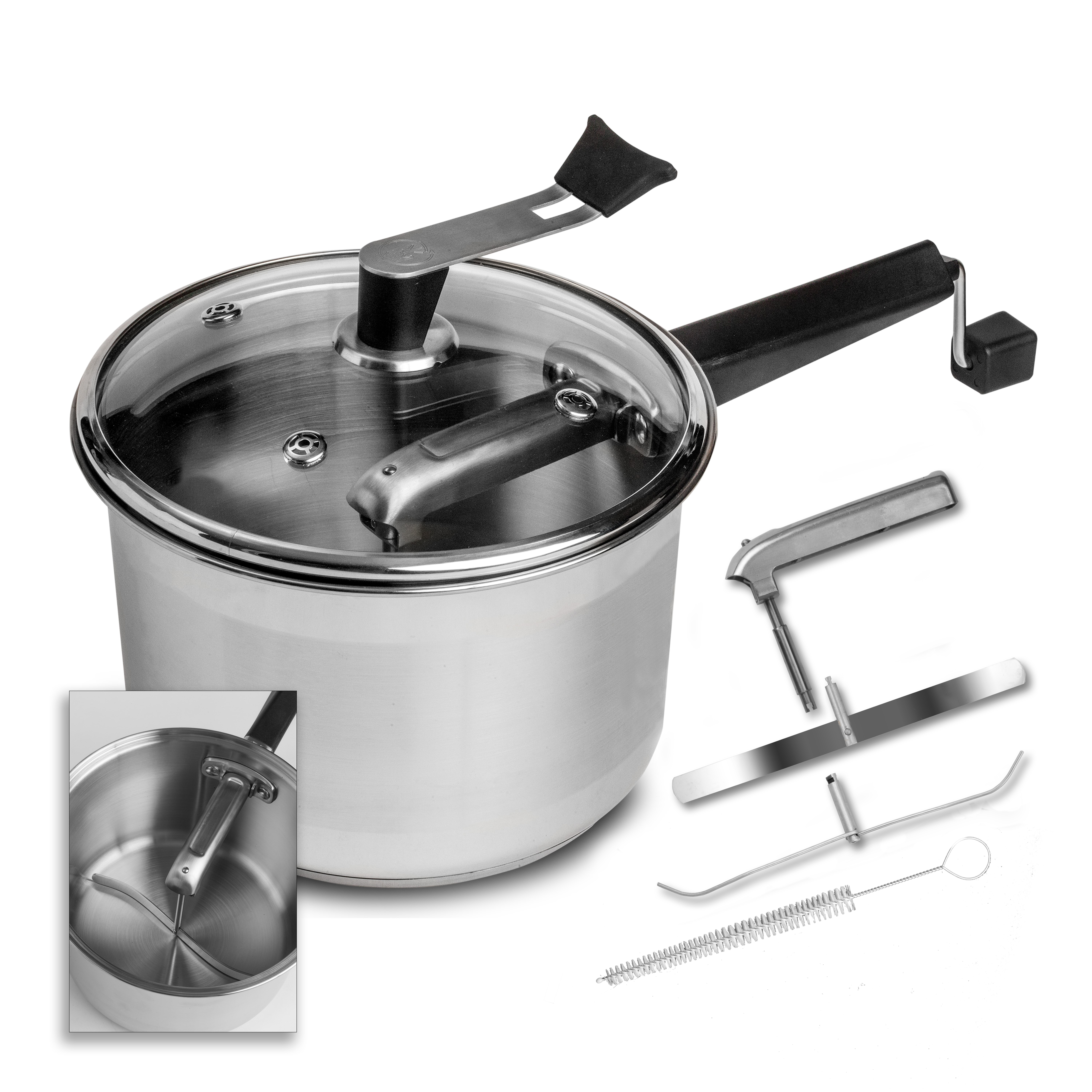 Whirley Pop™ Stainless Steel Stovetop Popcorn Set